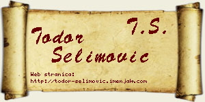 Todor Selimović vizit kartica